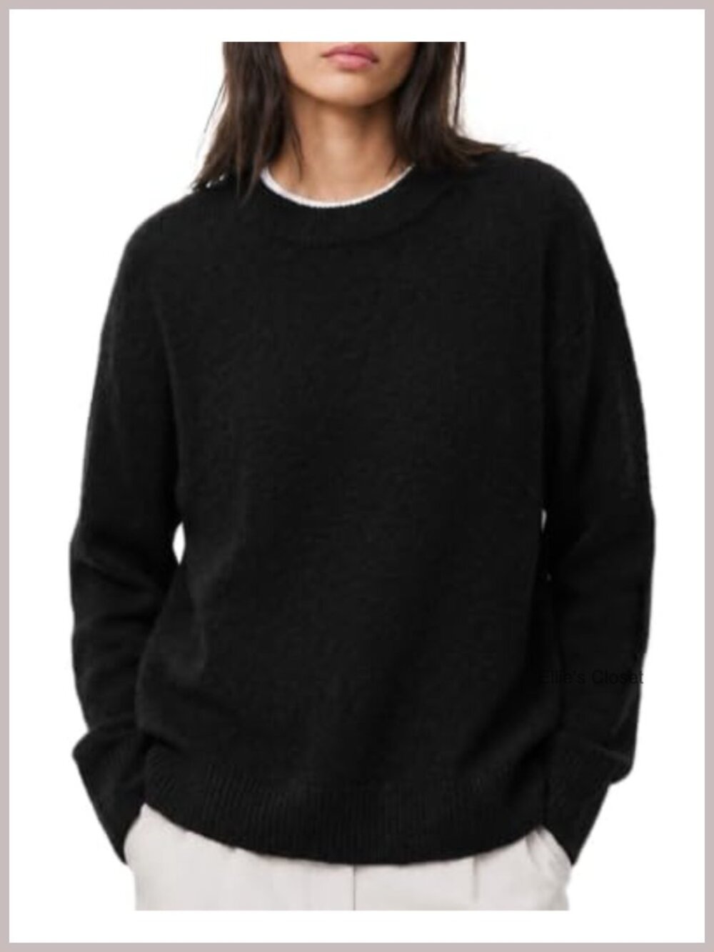 Fuzzy Knit Oversized Crew Neck Long Sleeve Pullover Sweater